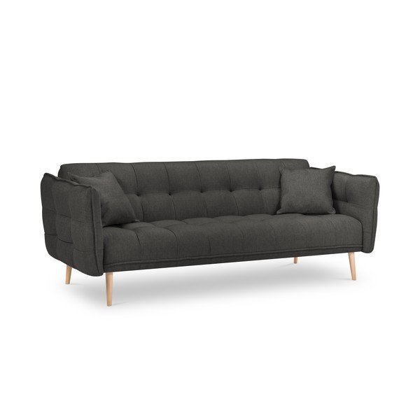 Tumši pelēks izlaižamais dīvāns Mazzini Sofas Canna-image-2