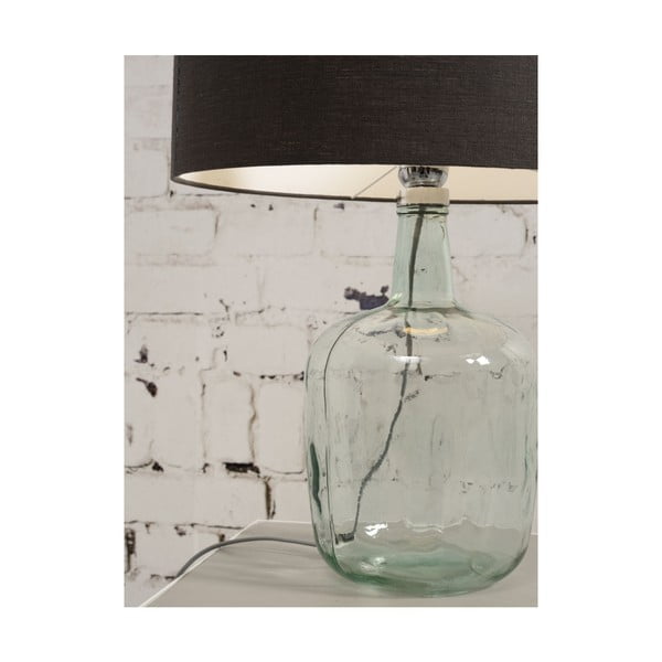 Galda lampa ar smilškrāsas abažūru un pārstrādāta stikla struktūru Good&Mojo Murano, ⌀ 30 cm-image-3