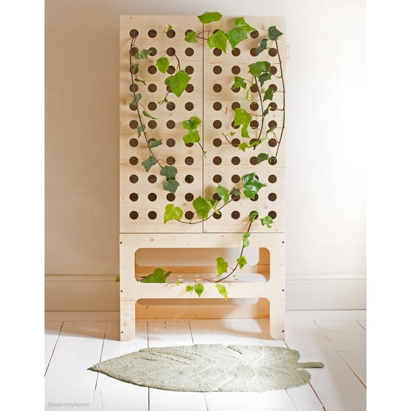 Haki mazgājams/ar rokām darināts kokvilnas bērnu paklājs 75x100 cm Mini Monstera Olive – Lorena Canals-image-1