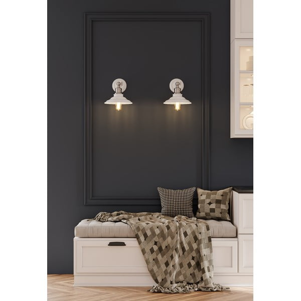 Balta sienas lampa ø 21 cm Loret – GTV-image-1