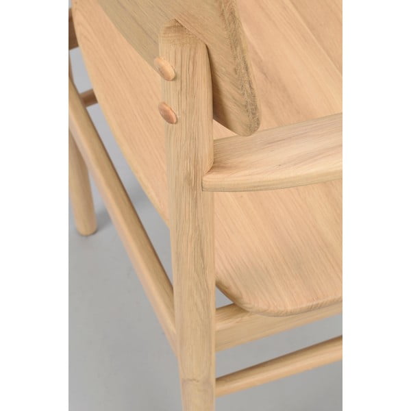 Dabīga toņa ozola masīvkoka pusdienu krēsls Maidstone – Rowico-image-4