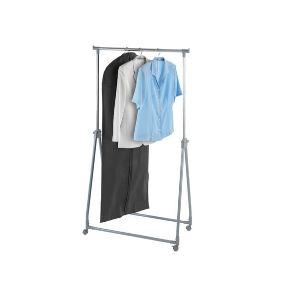 Pelēks metāla izvelkams un pārvietojams drēbju pakaramais statīvs Foldable – Wenko-image-3