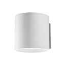 Balta sienas lampa ø 10 cm Roda – Sollux