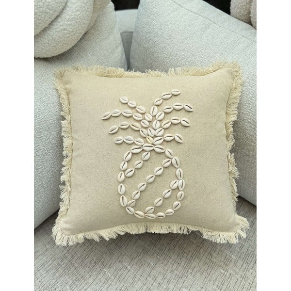 Kokvilnas spilvendrāna 43x43 cm Seashells – Mioli Decor-image-2