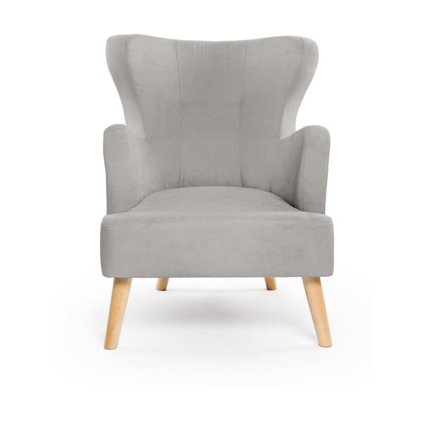 Gaiši pelēks atpūtas krēsls ar atzveltni Noemye – Bonami Selection-image-2