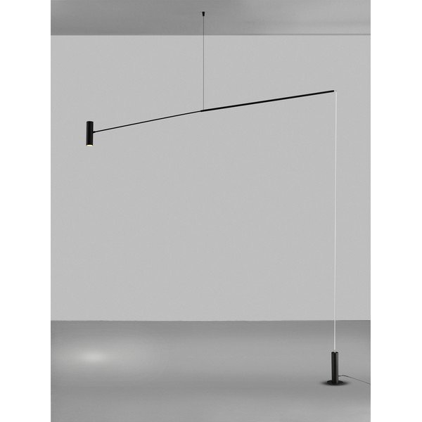 Matēti melna metāla LED stāvlampa (augstums 250 cm) Voice – Nova Luce-image-4