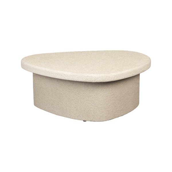 Bēšs žurnālgaldiņš ar marmora imitāciju 49x74 cm Veda – Dutchbone