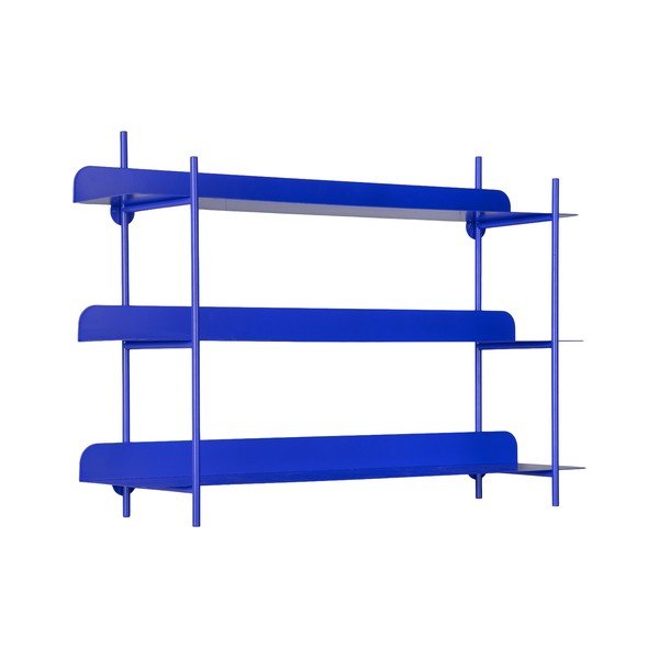 Zils daudzlīmeņu metāla sienas plaukts 60 cm Cool Retro – PT LIVING