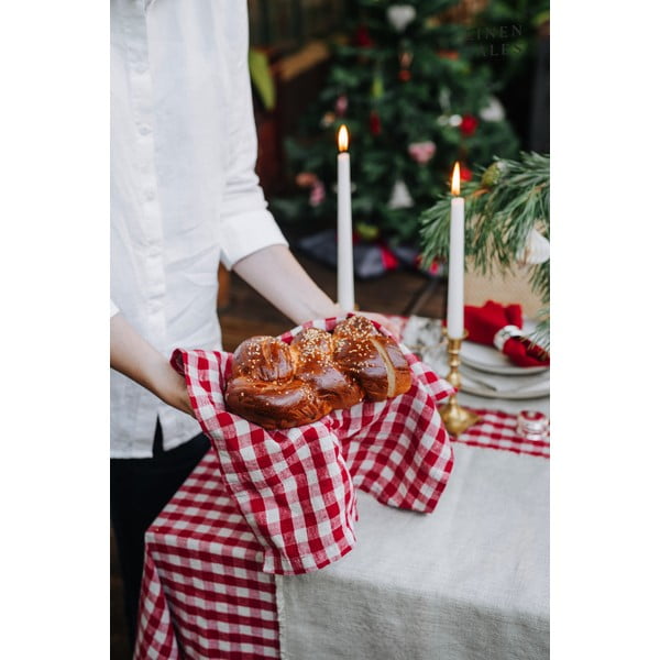 Tekstila galda paliktnis 35x45 cm Red Gingham – Linen Tales-image-4