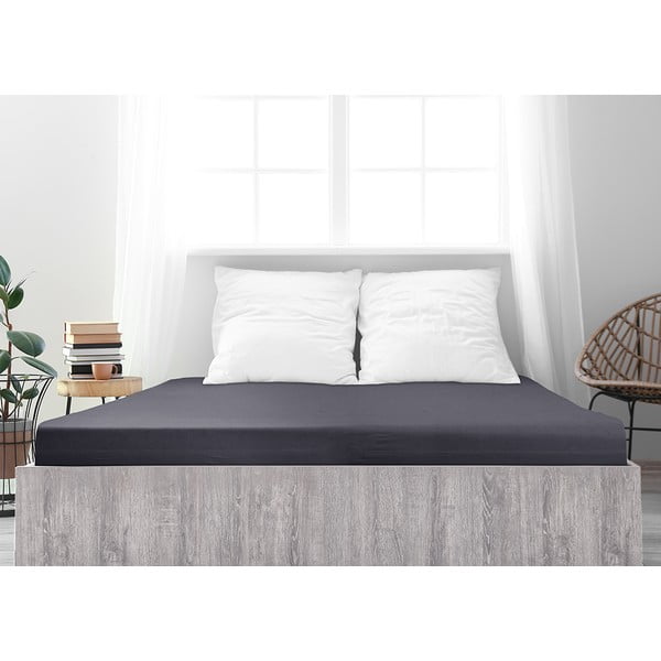 Antracīta pelēks palags 90x200 cm – B.E.S.-image-2