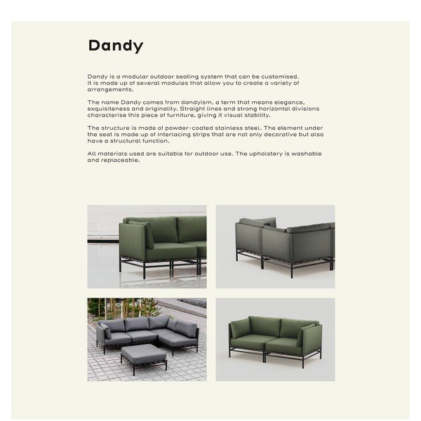 Bēšs polsterēts dārza atpūtas krēsls Dandy – Sit Sit-image-1