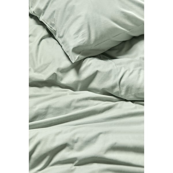 Piparmētru zaļa divguļamā gultasveļa no mīkstinātas kokvilnas Bonami Selection, 200 x 220 cm-image-1