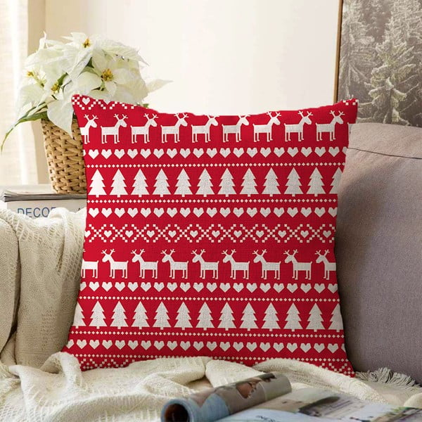 Ziemassvētku šenija spilvendrāna Minimalist Cushion Covers Merry Christmas, 55 x 55 cm