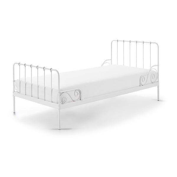Balta metāla bērnu gulta Vipack Alice, 90 x 200 cm