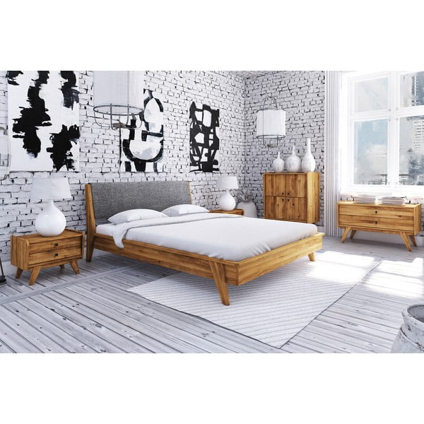 Ozolkoka divguļamā gulta 200x200 cm Retro 1 – The Beds-image-1