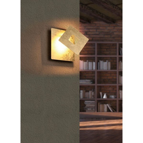 Zelta krāsas LED sienas lampa Leano – Trio-image-3