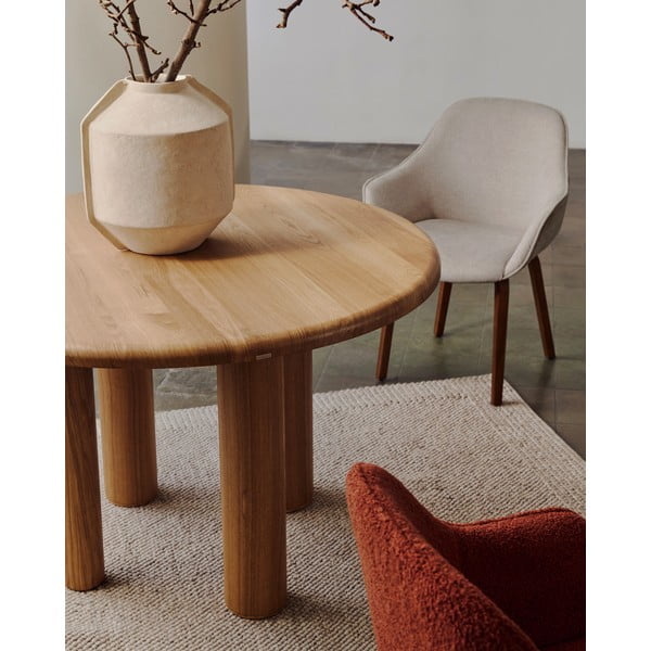 Bēšs polsterēts ēdamistabas krēsls Aleli – Kave Home-image-3