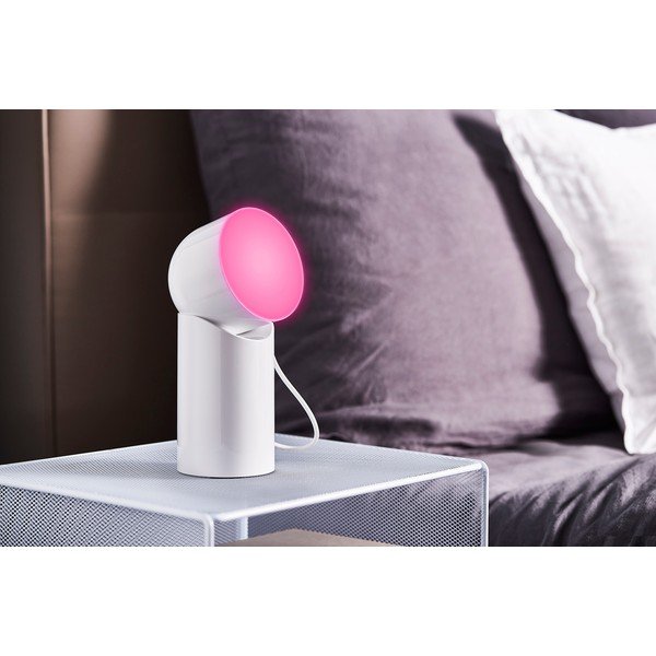 Balta LED galda lampa (augstums 14 cm) Orbe – Lexon-image-3