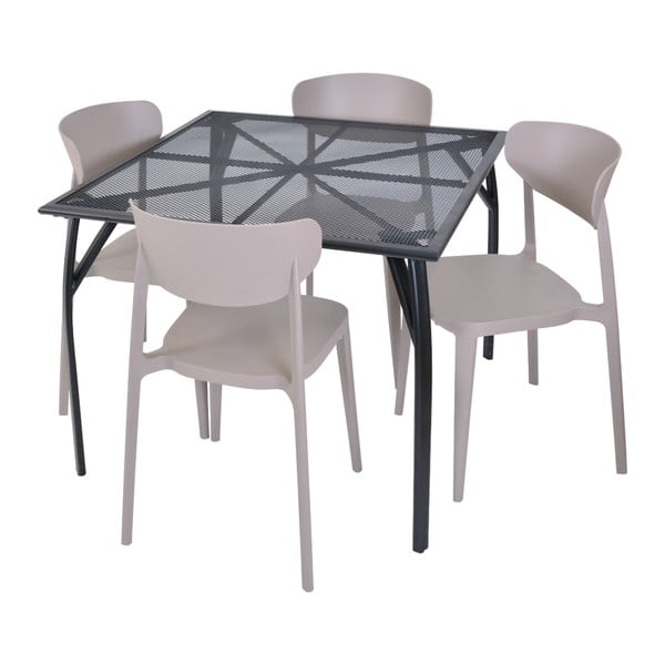 Gaiši brūns plastmasas dārza krēsls Mare – Rojaplast-image-3