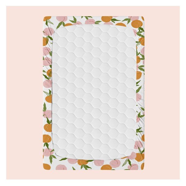 Oranžs/rozā palags ar gumiju 200x200 cm Peach fruits – Aware-image-4