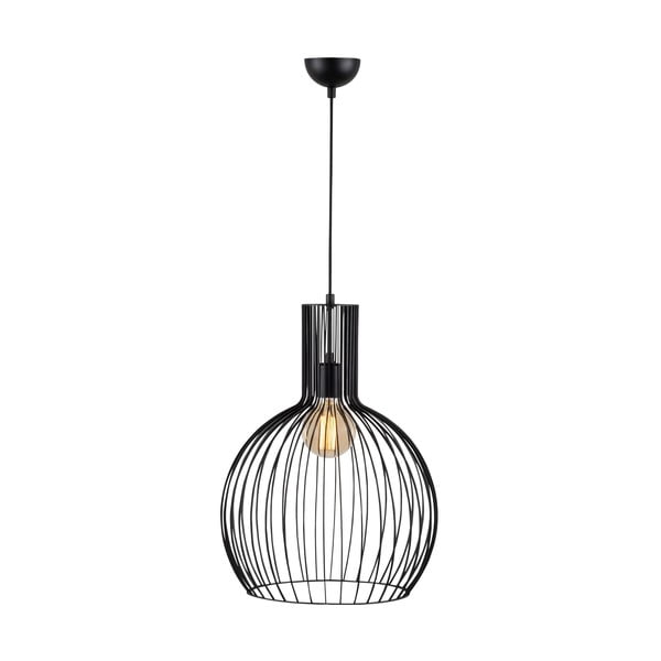 Melna piekaramā lampa ar metāla abažūru ø 38 cm Fellini – Opviq lights-image-2