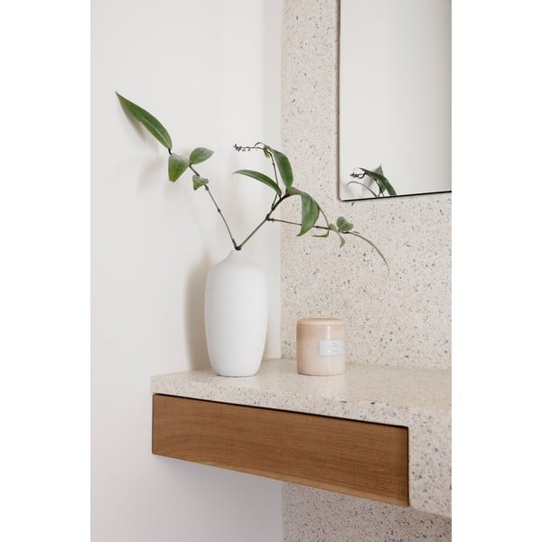 Balta keramikas vāze Blomus, augstums 25 cm-image-3