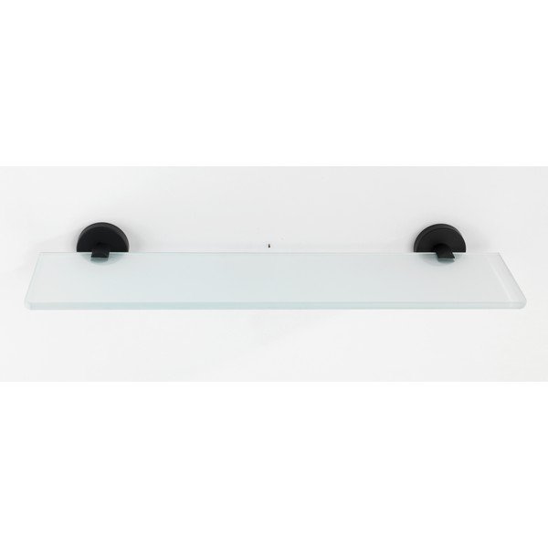 Sienas stikla plaukts ar matēti melniem nerūsējošā tērauda rokturiem Wenko Bosio-image-1