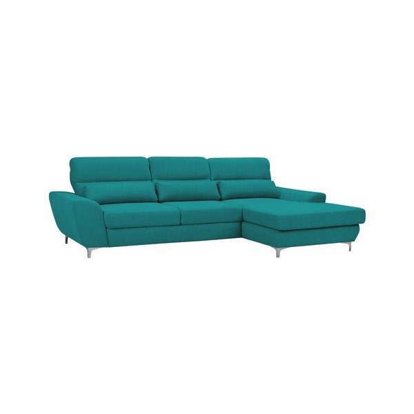 Tirkīza krāsas Windsor & Co Dīvāni Omega stūra dīvāns, labais stūris-image-1