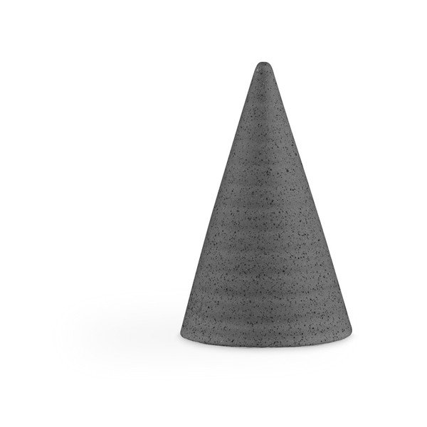 Tumši pelēka keramikas dekoratīvā figūriņa Kähler Design Glazēts konuss tumši pelēks, augstums 11 cm