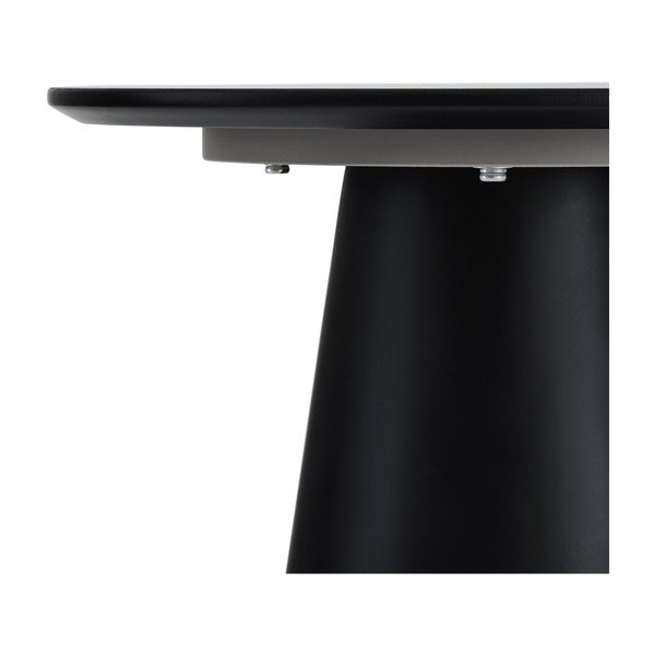 Melns/tumši pelēks žurnālgaldiņš ar marmora imitācijas galda virsmu ø 45 cm Tango – Furnhouse-image-3