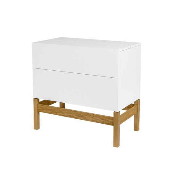 Balts/dabīga toņa vīna skapis 75x70 cm Grande – Woodman-image-1