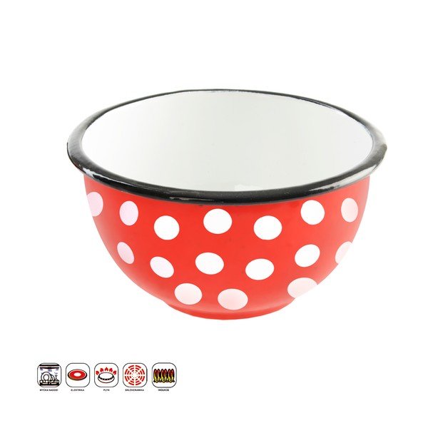 Sarkans emaljas trauks Orion Belly, ⌀ 16 cm-image-1