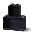 2 bērnu sienas plauktu komplekts melnā krāsā Brick - LEGO®
