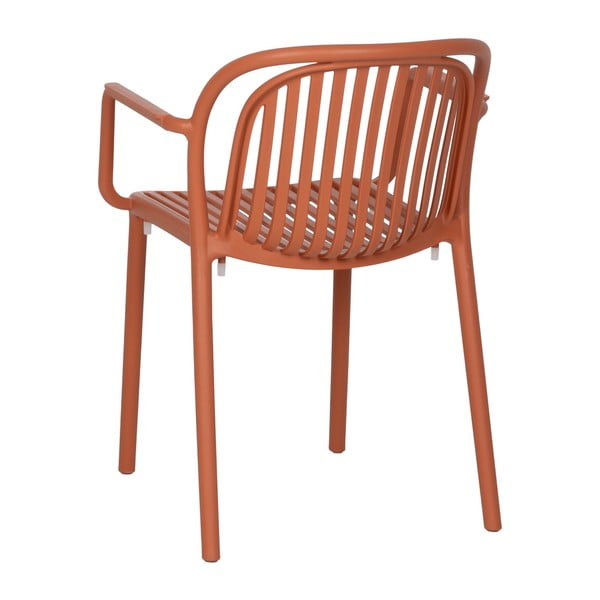 Terakotas oranžs plastmasas pusdienu krēsls Alia – Ixia-image-3