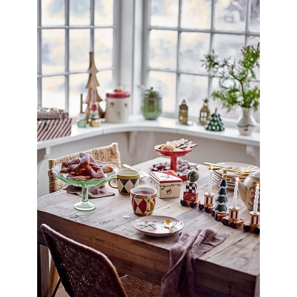 Krēmkrāsas deserta māla šķīvjiar Ziemassvētku motīvu (2 gab.) ø 16 cm Yule – Bloomingville-image-3