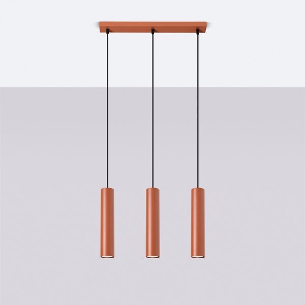 Ķieģeļu sarkana piekaramā lampa Castro – Sollux-image-2