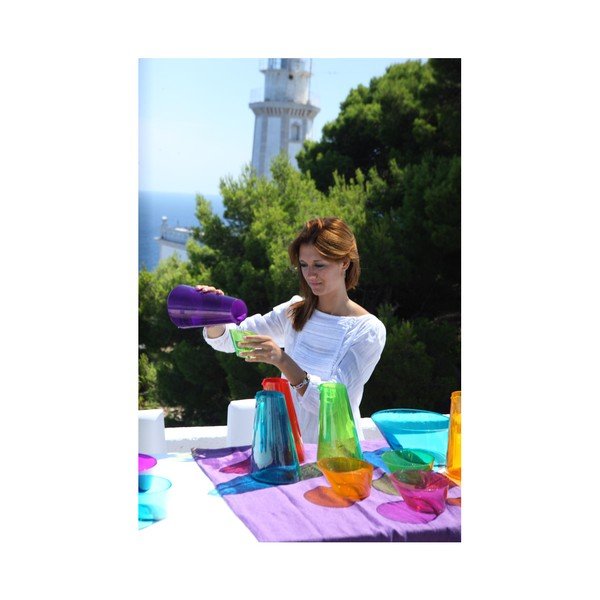 Sarkanas ar rokām darinātas karafes un 2 glāžu komplekts Surdic Ponza-image-2