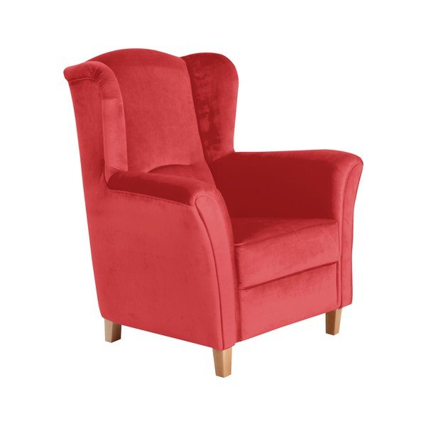 Sarkans atzveltnes krēsls Max Winzer Agnetha Suede