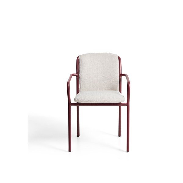 Bordo polsterēts dārza krēsls Linosa – Kave Home-image-4