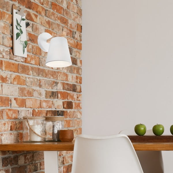 Balta sienas lampa ø 15 cm Ellie – LAMKUR-image-1