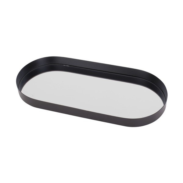 Melna paplāte ar spoguli PT LIVING Oval, platums 18 cm-image-2