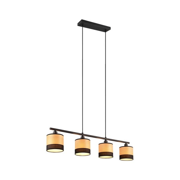 Melna/dabīga toņa piekaramā lampa Bolzano – Reality-image-2