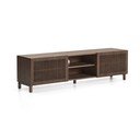 Tumši brūns TV galdiņš ar riekstkoka imitāciju 180x49,5x42,5 cm Beyla – Kave Home