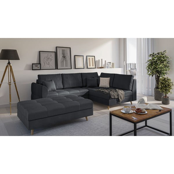 Tumši pelēks kāju soliņš Ariella – Ropez-image-2