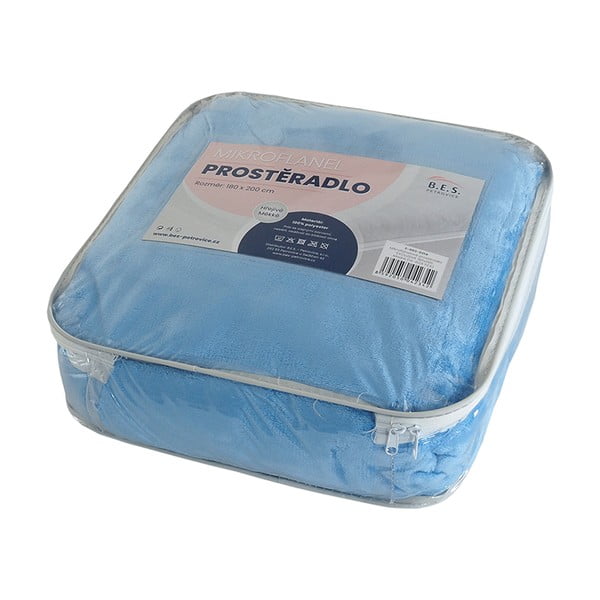 Zils palags no mikroflaneļa 180x200 cm Exclusive – B.E.S.-image-1