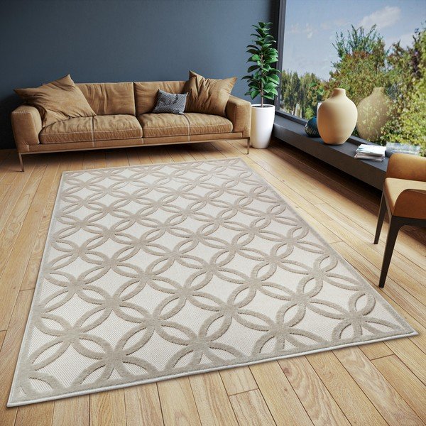 Bēšs paklājs 57x90 cm Iconic Circle – Hanse Home-image-1