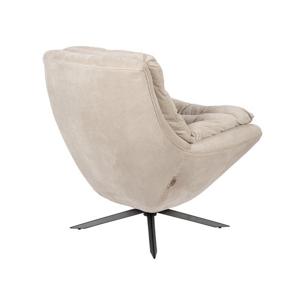 Balts samta atpūtas krēsls Vince – Dutchbone-image-4