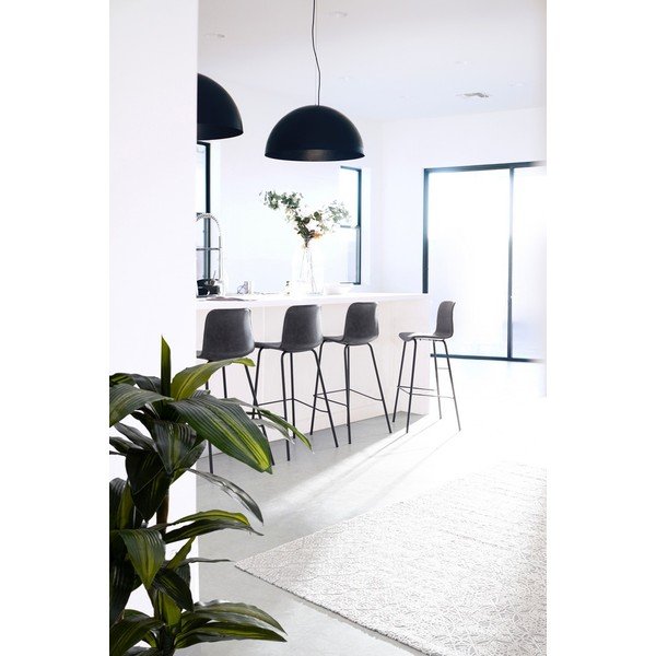 Tumši pelēks polsterēts bāra krēsls (sēdekļa augstums 75 cm) Kyra – Bizzotto-image-1