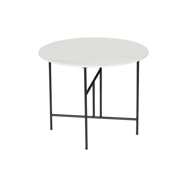Balts kafijas galdiņš ar porcelāna virsmu WOOOD Vida, ⌀ 60 cm