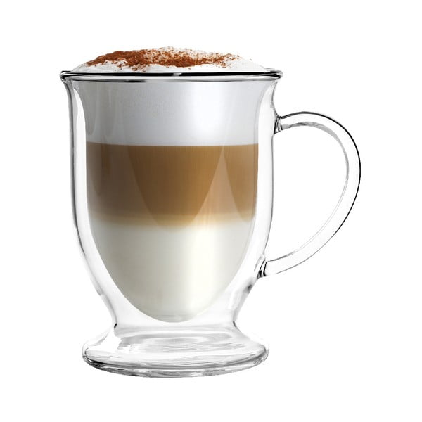Stikla krūzes latte kafijai ar dubultsienu (2 gab.) 250 ml Amo – Vialli Design-image-3